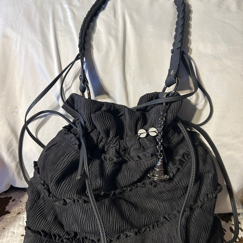 Loungefly Wicked Black Textured Hobo Bag